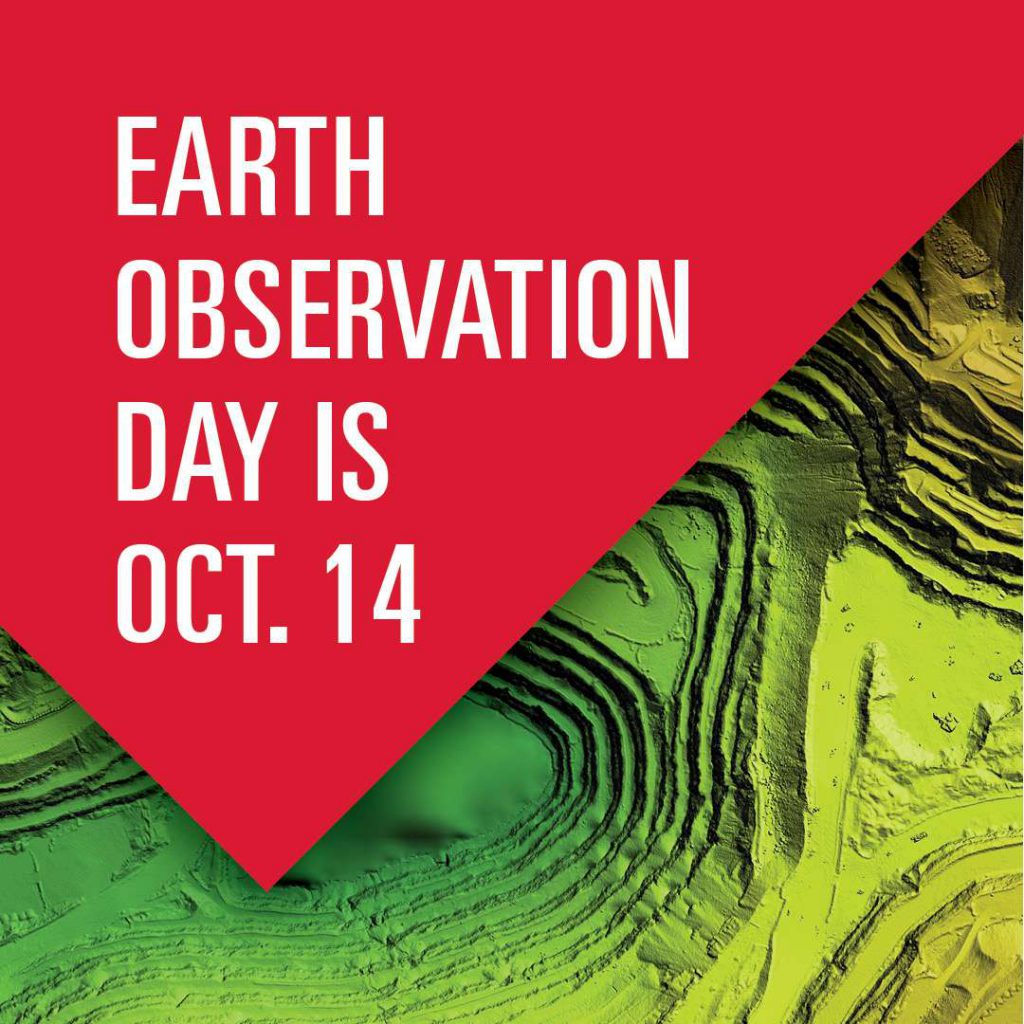 This says "Earth Observation Day is Oct. 14"