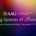 Making Spaces of Possibility Geography Awareness Week 2025 November 17 - 21, 2025 #GeoWeek2025 background image is a colorful transition between purple and yellow and red